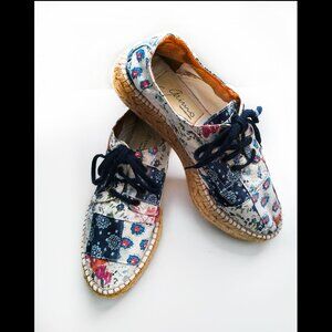 Gairno Floral Lace-up Espadrilles, Made in Spain